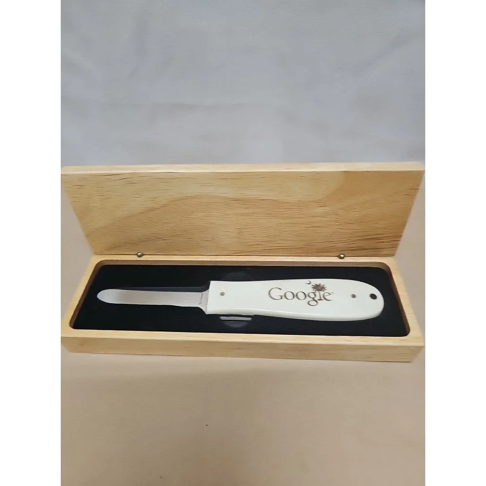 Sarge International Shucker Oyster Knife Natural Bone‎ Handle In Wood Box GOOGLE